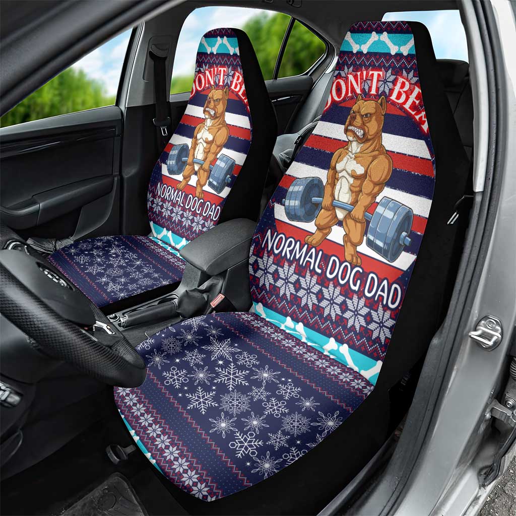 Don't Be A Normal Dog Dad Christmas Car Seat Cover Funny Xmas Holiday Patterns - Wonder Print Shop