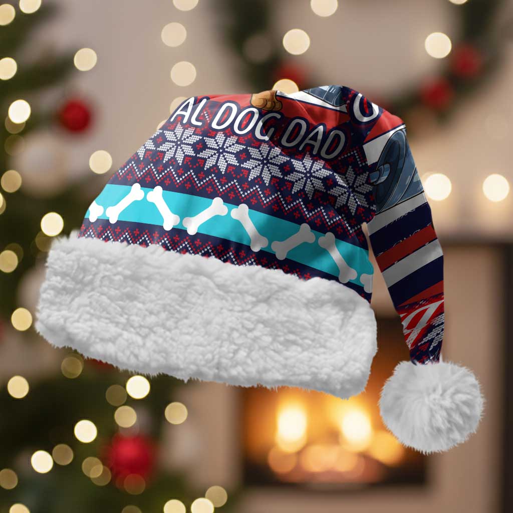 Don't Be A Normal Dog Dad Christmas Santa Hat Funny Xmas Holiday Patterns - Wonder Print Shop