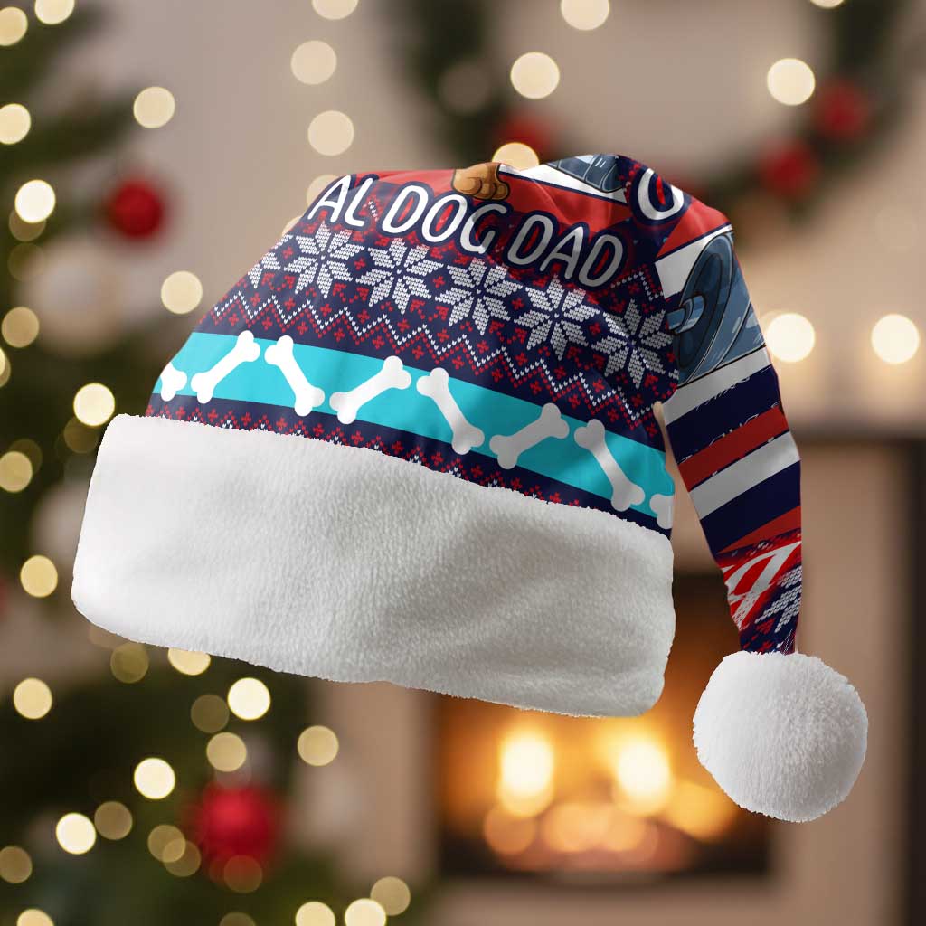 Don't Be A Normal Dog Dad Christmas Santa Hat Funny Xmas Holiday Patterns - Wonder Print Shop