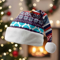 Don't Be A Normal Dog Dad Christmas Santa Hat Funny Xmas Holiday Patterns - Wonder Print Shop