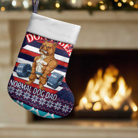 Don't Be A Normal Dog Dad Christmas Stocking Funny Xmas Holiday Patterns - Wonder Print Shop