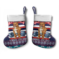 Don't Be A Normal Dog Dad Christmas Stocking Funny Xmas Holiday Patterns - Wonder Print Shop