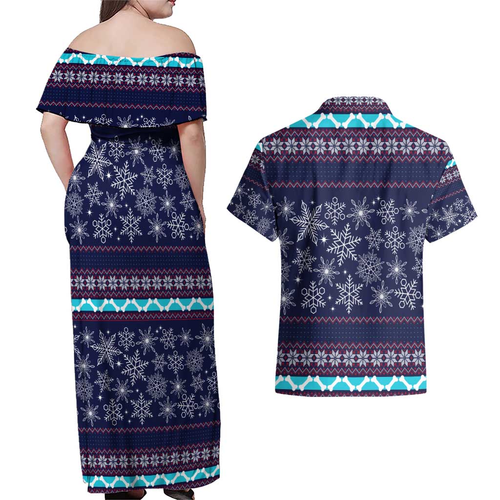 Don't Be A Normal Dog Dad Christmas Couples Matching Off Shoulder Maxi Dress and Hawaiian Shirt Funny Xmas Holiday Patterns - Wonder Print Shop