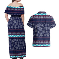 Don't Be A Normal Dog Dad Christmas Couples Matching Off Shoulder Maxi Dress and Hawaiian Shirt Funny Xmas Holiday Patterns - Wonder Print Shop