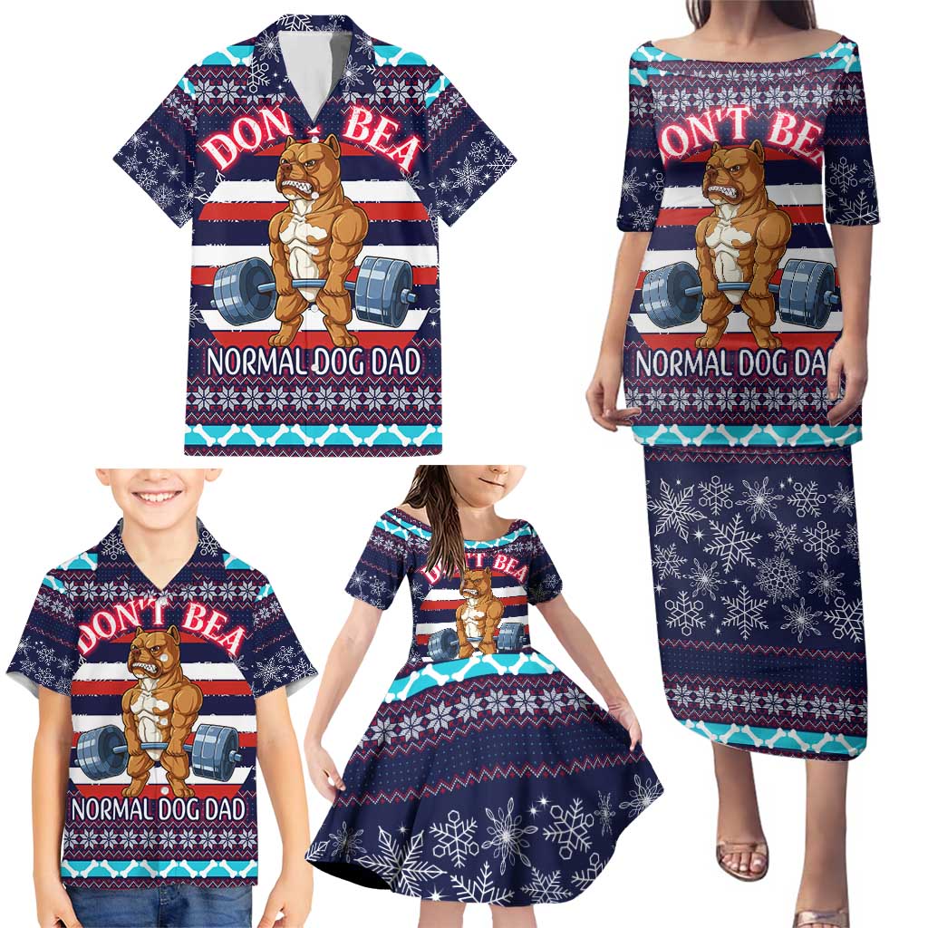 Don't Be A Normal Dog Dad Christmas Family Matching Puletasi and Hawaiian Shirt Funny Xmas Holiday Patterns - Wonder Print Shop