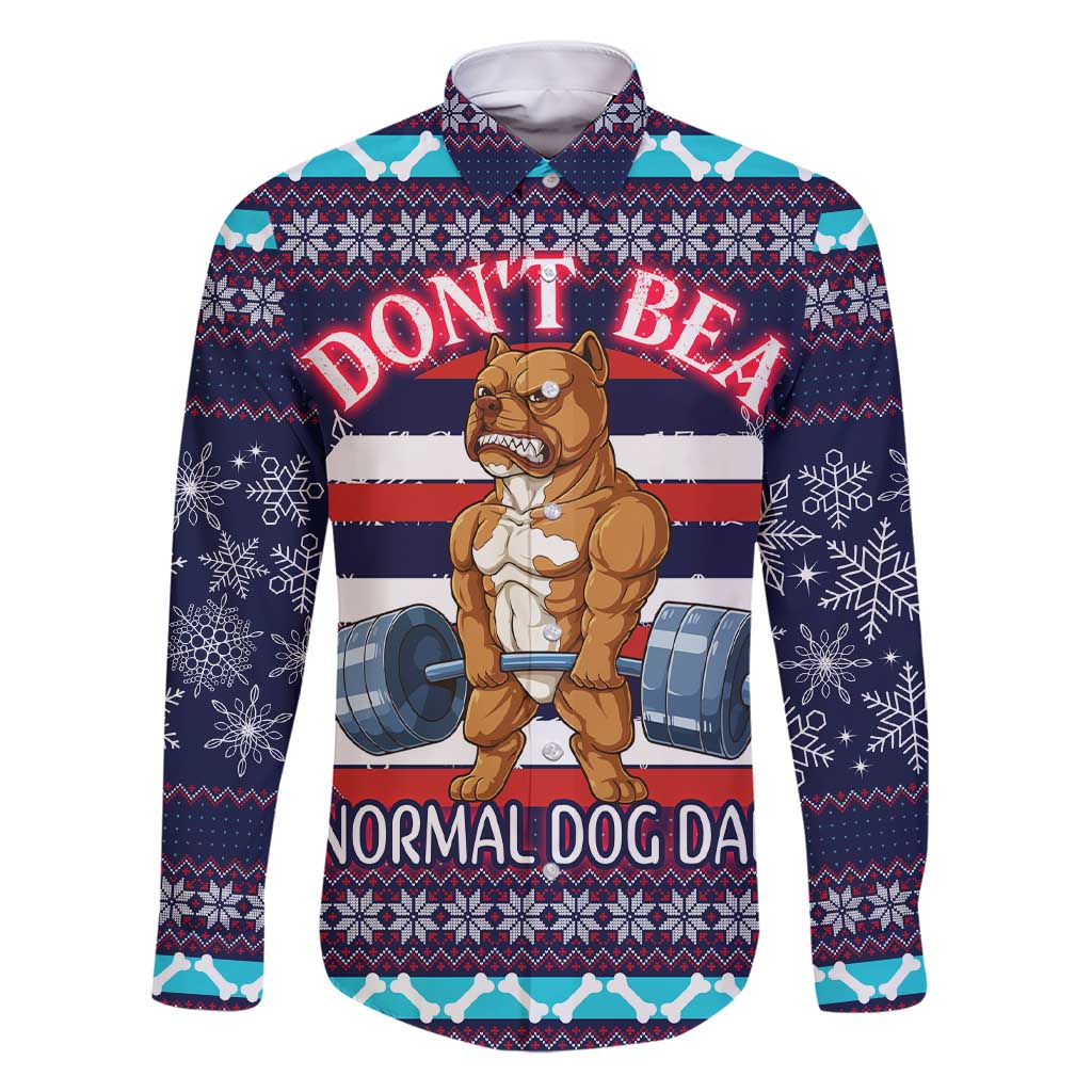 Don't Be A Normal Dog Dad Christmas Family Matching Short Sleeve Bodycon Dress and Hawaiian Shirt Funny Xmas Holiday Patterns - Wonder Print Shop