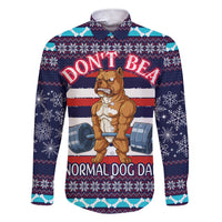 Don't Be A Normal Dog Dad Christmas Family Matching Short Sleeve Bodycon Dress and Hawaiian Shirt Funny Xmas Holiday Patterns - Wonder Print Shop