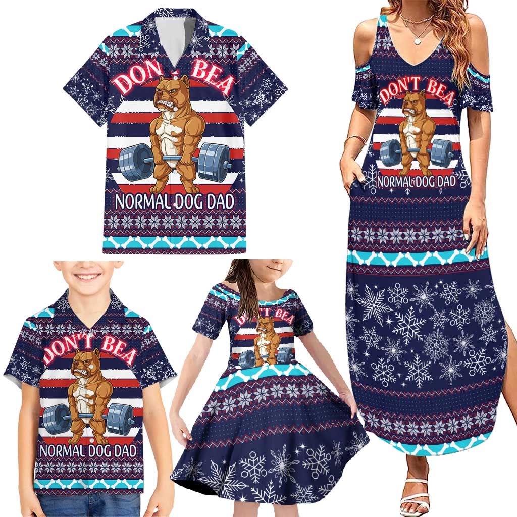 Don't Be A Normal Dog Dad Christmas Family Matching Summer Maxi Dress and Hawaiian Shirt Funny Xmas Holiday Patterns - Wonder Print Shop