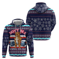 Don't Be A Normal Dog Dad Christmas Hoodie Funny Xmas Holiday Patterns - Wonder Print Shop
