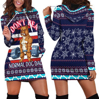 Don't Be A Normal Dog Dad Christmas Hoodie Dress Funny Xmas Holiday Patterns - Wonder Print Shop