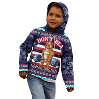 Don't Be A Normal Dog Dad Christmas Kid Hoodie Funny Xmas Holiday Patterns - Wonder Print Shop
