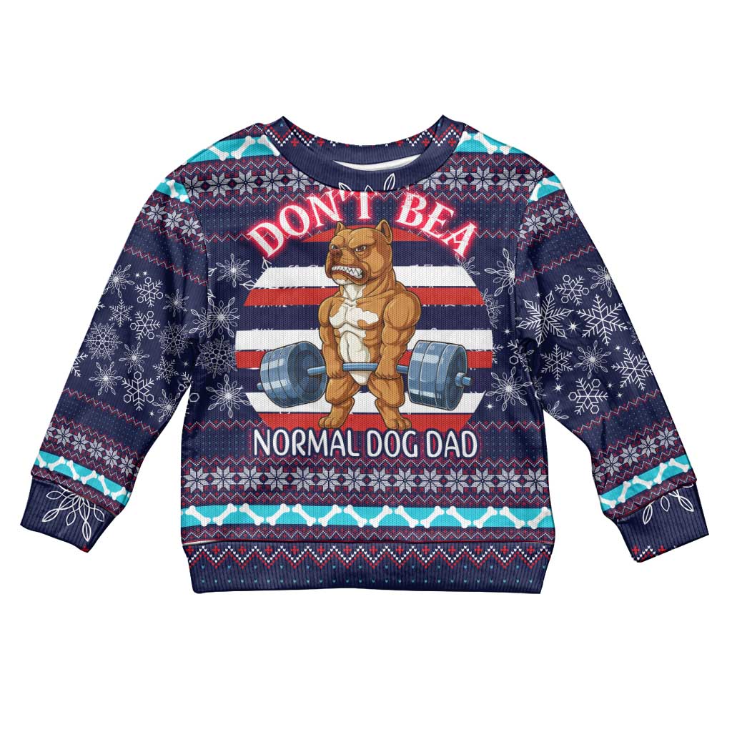 Don't Be A Normal Dog Dad Christmas Kid Ugly Christmas Sweater Funny Xmas Holiday Patterns - Wonder Print Shop