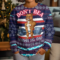 Don't Be A Normal Dog Dad Christmas Kid Ugly Christmas Sweater Funny Xmas Holiday Patterns - Wonder Print Shop