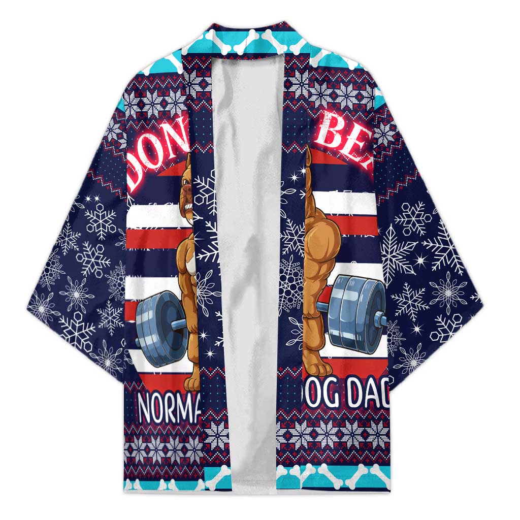 Don't Be A Normal Dog Dad Christmas Kimono Funny Xmas Holiday Patterns - Wonder Print Shop