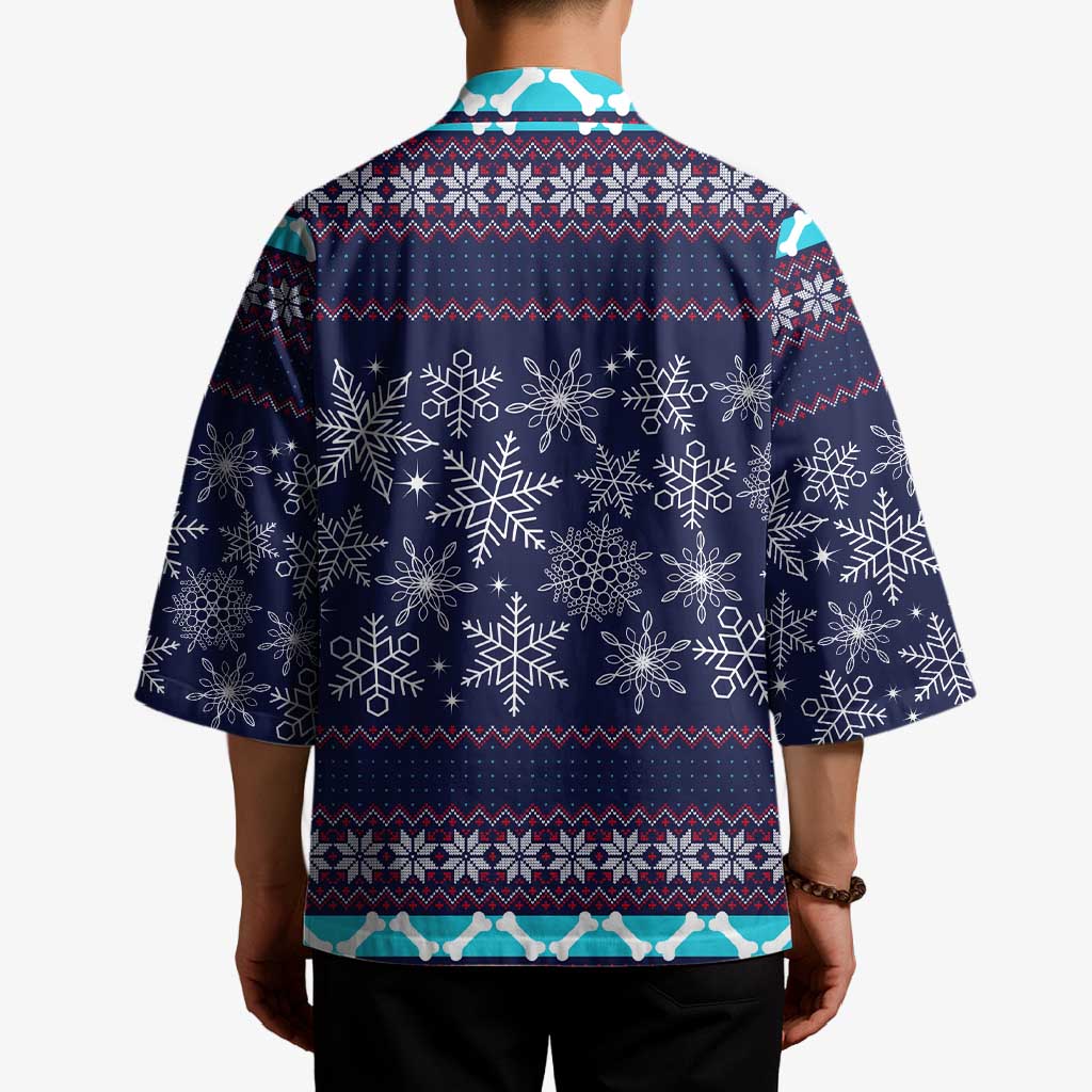 Don't Be A Normal Dog Dad Christmas Kimono Funny Xmas Holiday Patterns - Wonder Print Shop