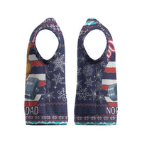 Don't Be A Normal Dog Dad Christmas Knitted V-Neck Vest Funny Xmas Holiday Patterns - Wonder Print Shop
