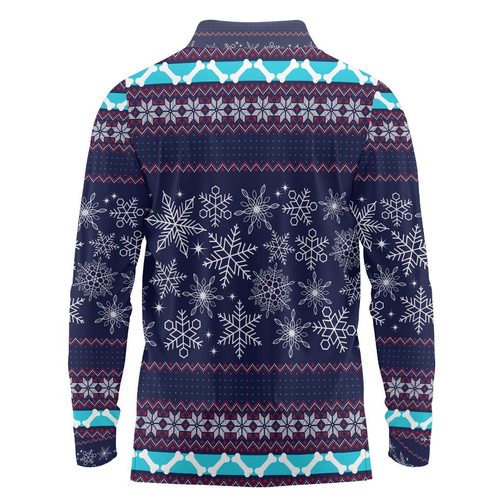 Don't Be A Normal Dog Dad Christmas Long Sleeve Polo Shirt Funny Xmas Holiday Patterns - Wonder Print Shop