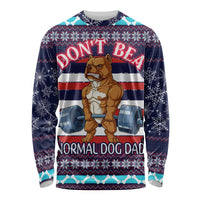 Don't Be A Normal Dog Dad Christmas Long Sleeve Shirt Funny Xmas Holiday Patterns - Wonder Print Shop