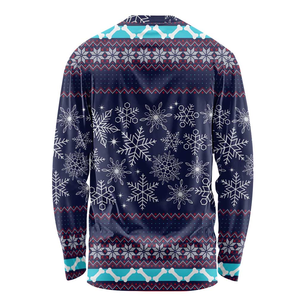 Don't Be A Normal Dog Dad Christmas Long Sleeve Shirt Funny Xmas Holiday Patterns - Wonder Print Shop