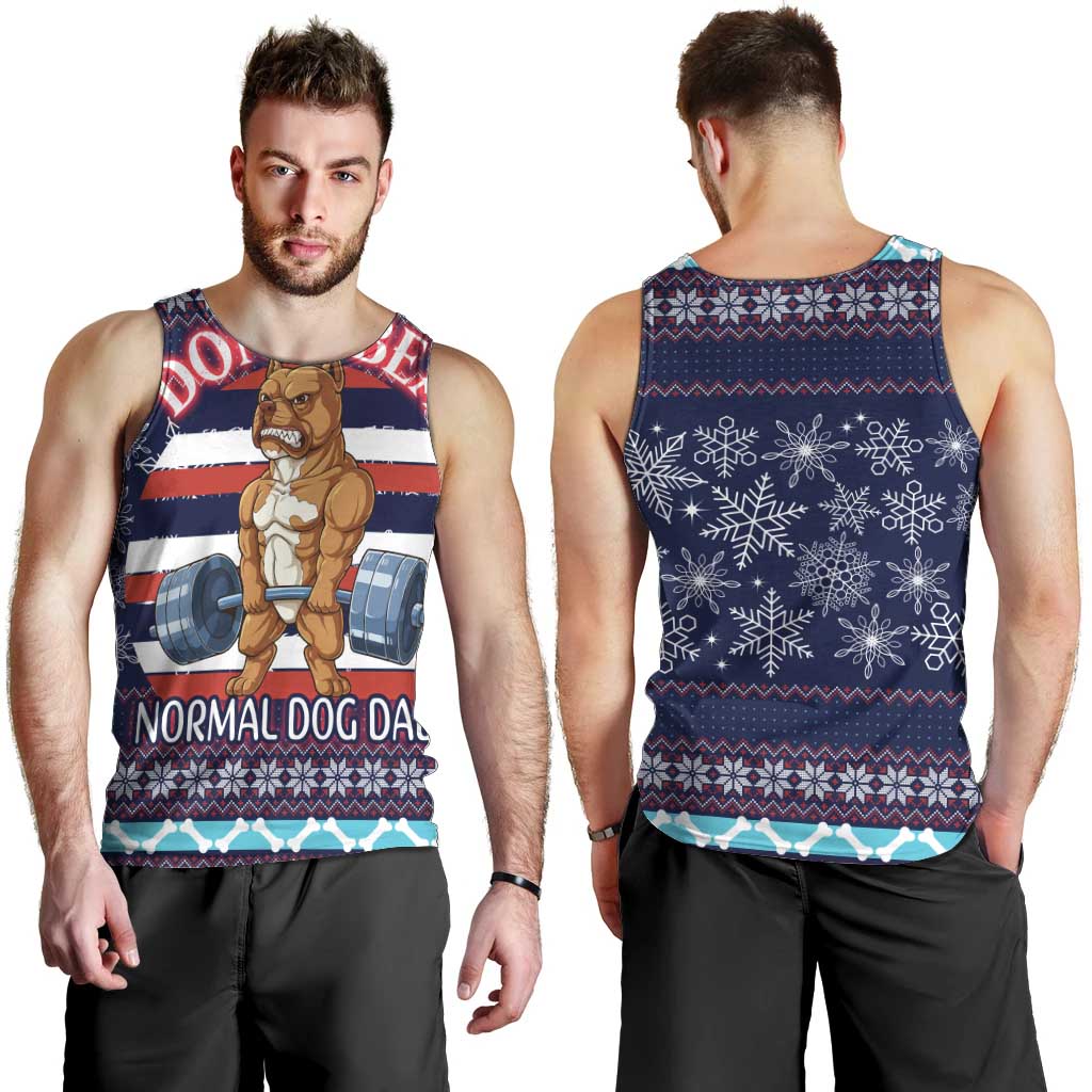 Don't Be A Normal Dog Dad Christmas Men Tank Top Funny Xmas Holiday Patterns - Wonder Print Shop