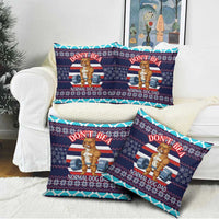 Don't Be A Normal Dog Dad Christmas Pillow Cover Funny Xmas Holiday Patterns - Wonder Print Shop