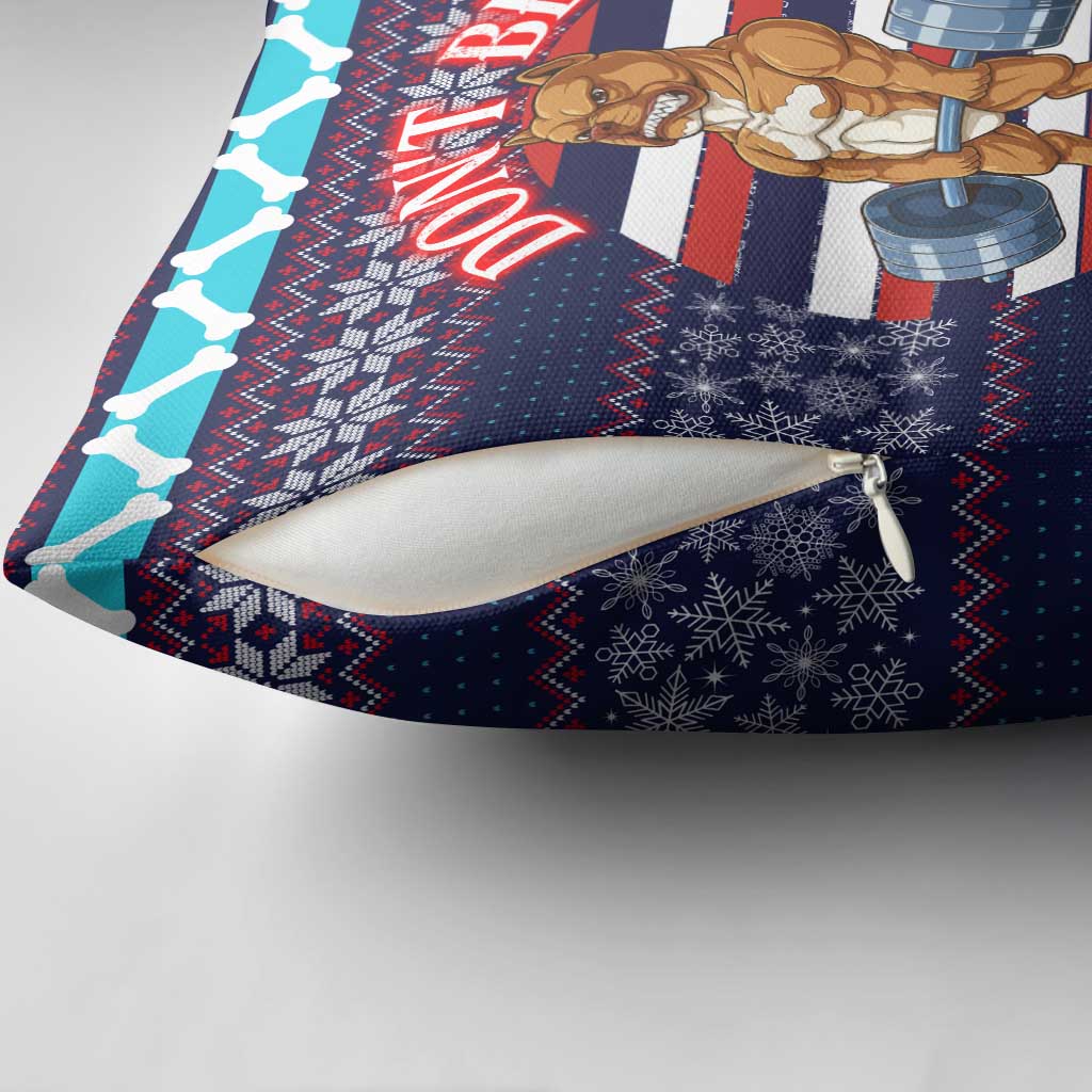 Don't Be A Normal Dog Dad Christmas Pillow Cover Funny Xmas Holiday Patterns - Wonder Print Shop