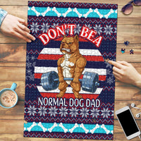 Don't Be A Normal Dog Dad Christmas Puzzle Funny Xmas Holiday Patterns - Wonder Print Shop
