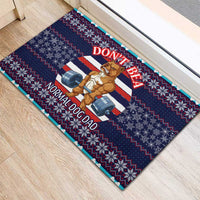 Don't Be A Normal Dog Dad Christmas Rubber Doormat Funny Xmas Holiday Patterns - Wonder Print Shop