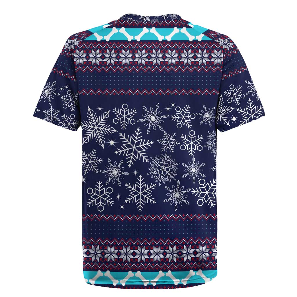 Don't Be A Normal Dog Dad Christmas Rugby Jersey Funny Xmas Holiday Patterns - Wonder Print Shop