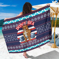 Don't Be A Normal Dog Dad Christmas Sarong Funny Xmas Holiday Patterns - Wonder Print Shop