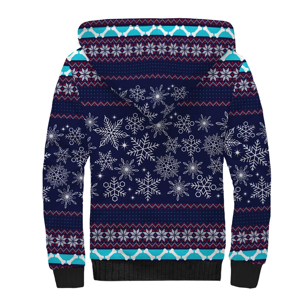 Don't Be A Normal Dog Dad Christmas Sherpa Hoodie Funny Xmas Holiday Patterns - Wonder Print Shop