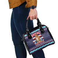 Don't Be A Normal Dog Dad Christmas Shoulder Handbag Funny Xmas Holiday Patterns - Wonder Print Shop