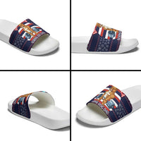 Don't Be A Normal Dog Dad Christmas Slide Sandals Funny Xmas Holiday Patterns - Wonder Print Shop