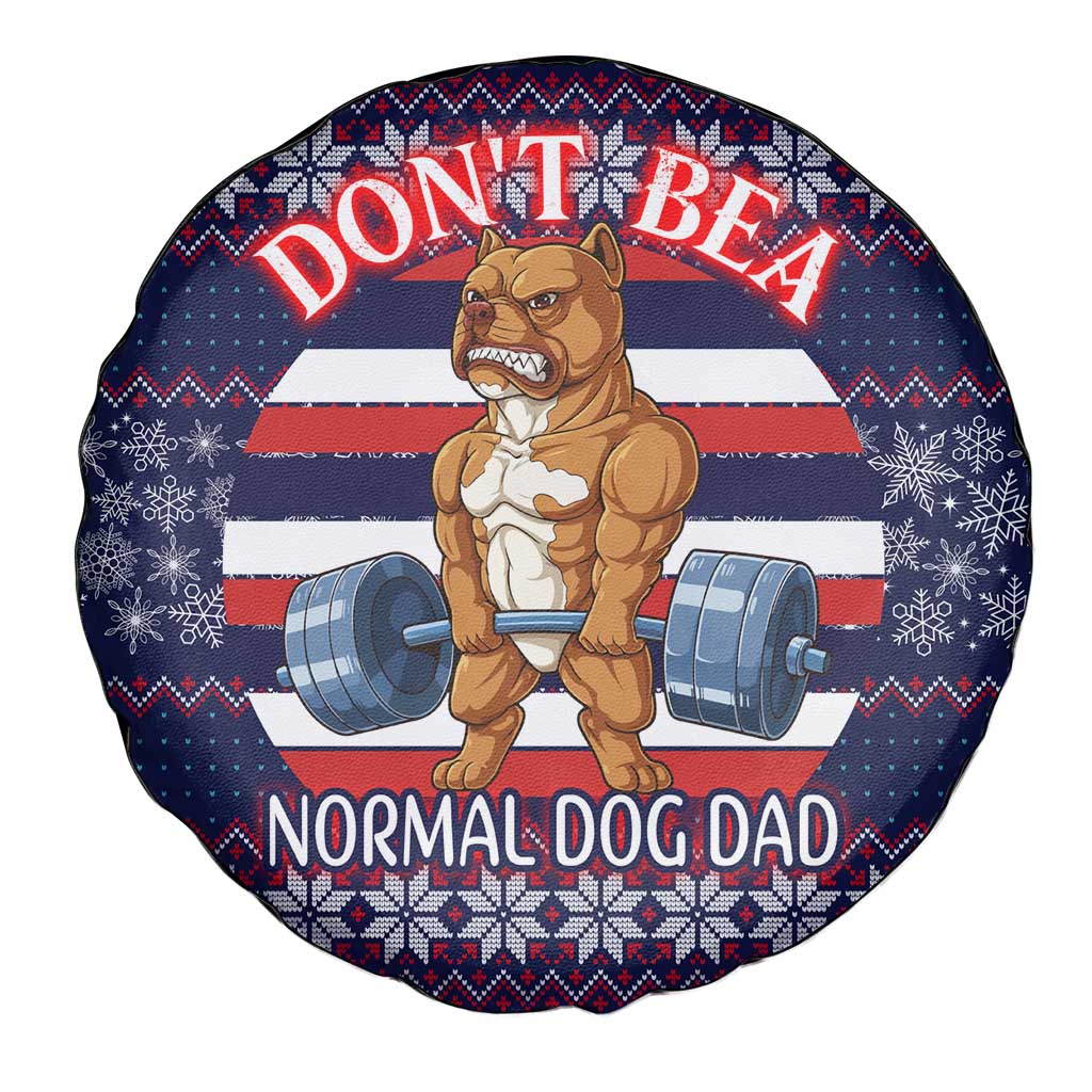 Don't Be A Normal Dog Dad Christmas Spare Tire Cover Funny Xmas Holiday Patterns - Wonder Print Shop