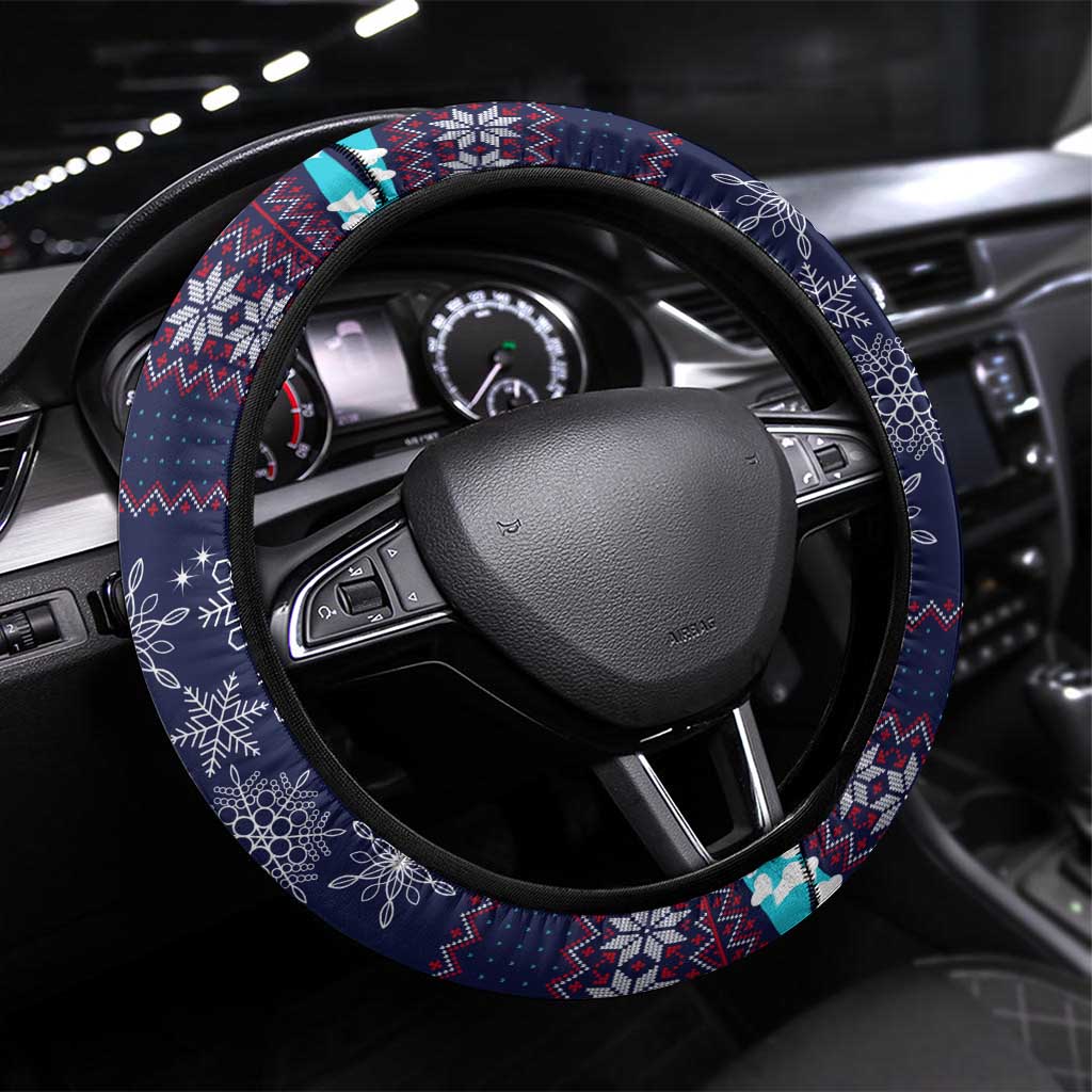 Don't Be A Normal Dog Dad Christmas Steering Wheel Cover Funny Xmas Holiday Patterns - Wonder Print Shop