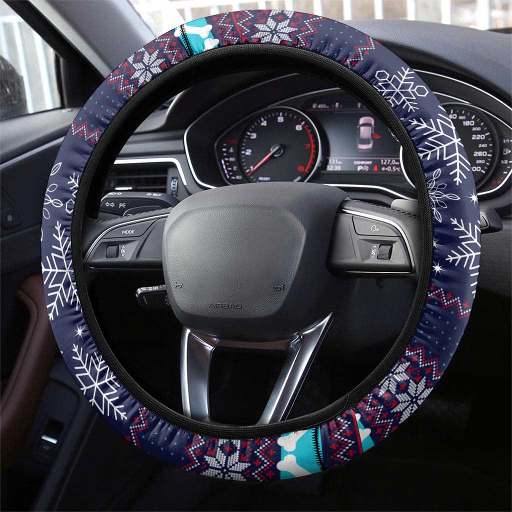 Don't Be A Normal Dog Dad Christmas Steering Wheel Cover Funny Xmas Holiday Patterns - Wonder Print Shop