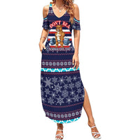 Don't Be A Normal Dog Dad Christmas Summer Maxi Dress Funny Xmas Holiday Patterns - Wonder Print Shop