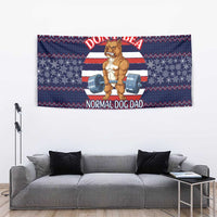Don't Be A Normal Dog Dad Christmas Tapestry Funny Xmas Holiday Patterns - Wonder Print Shop
