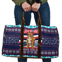 Don't Be A Normal Dog Dad Christmas Travel Bag Funny Xmas Holiday Patterns - Wonder Print Shop