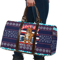 Don't Be A Normal Dog Dad Christmas Travel Bag Funny Xmas Holiday Patterns - Wonder Print Shop