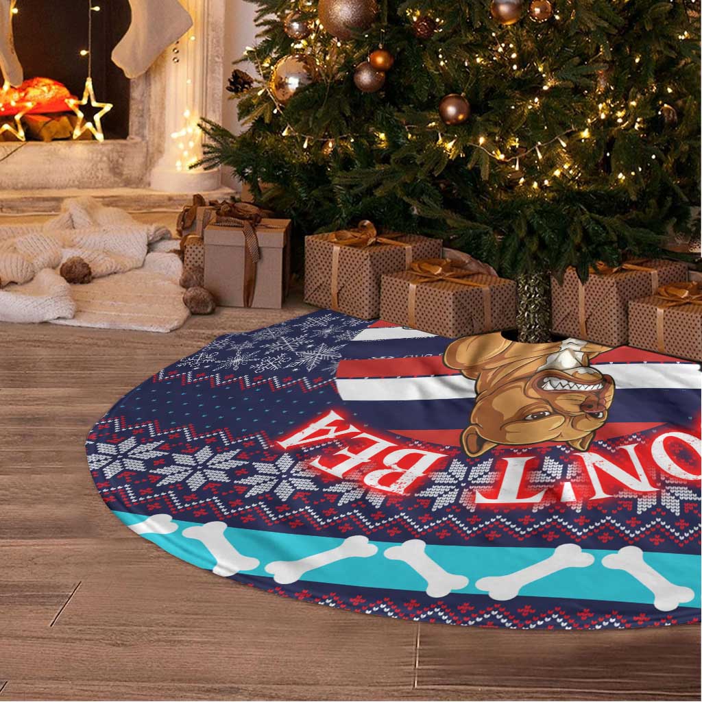 Don't Be A Normal Dog Dad Christmas Tree Skirt Funny Xmas Holiday Patterns - Wonder Print Shop