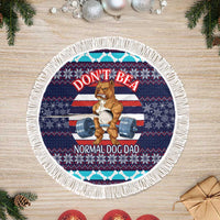 Don't Be A Normal Dog Dad Christmas Tree Skirt Funny Xmas Holiday Patterns - Wonder Print Shop