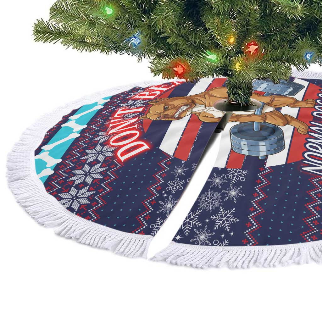 Don't Be A Normal Dog Dad Christmas Tree Skirt Funny Xmas Holiday Patterns - Wonder Print Shop