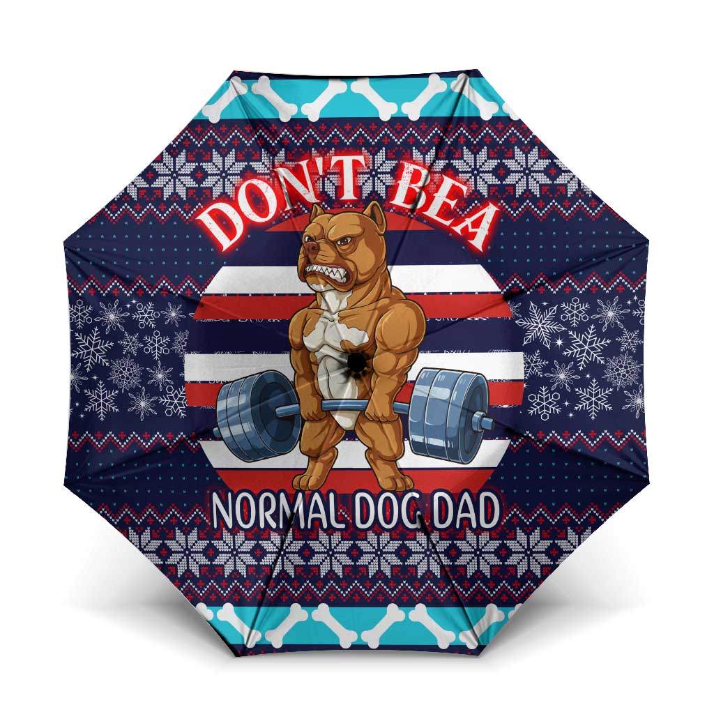 Don't Be A Normal Dog Dad Christmas Umbrella Funny Xmas Holiday Patterns - Wonder Print Shop