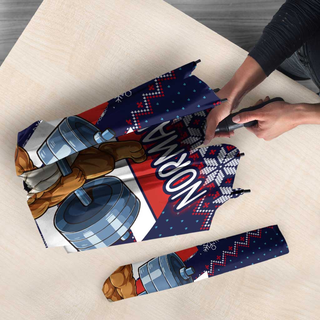 Don't Be A Normal Dog Dad Christmas Umbrella Funny Xmas Holiday Patterns - Wonder Print Shop