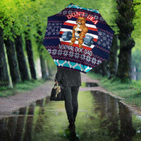 Don't Be A Normal Dog Dad Christmas Umbrella Funny Xmas Holiday Patterns - Wonder Print Shop