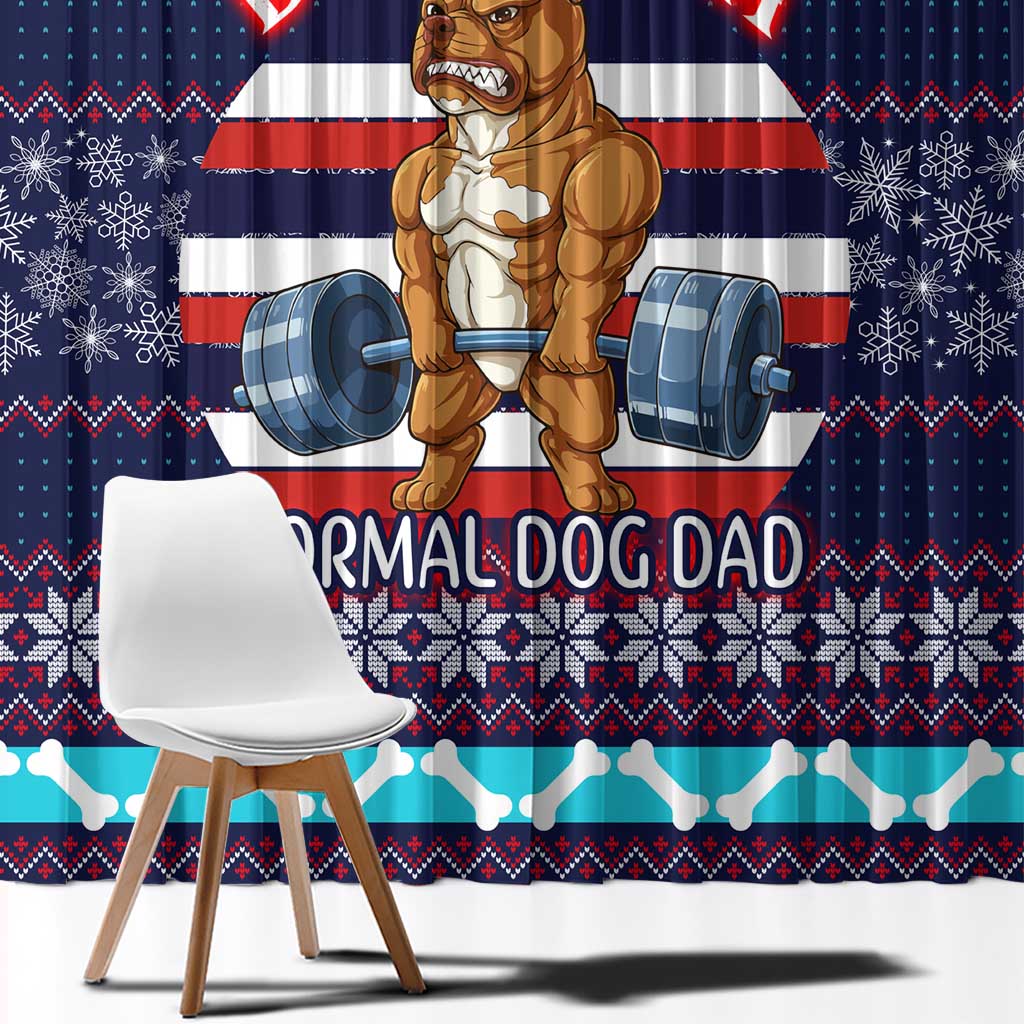 Don't Be A Normal Dog Dad Christmas Window Curtain Funny Xmas Holiday Patterns - Wonder Print Shop