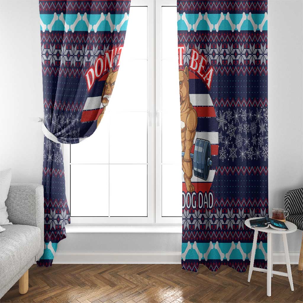 Don't Be A Normal Dog Dad Christmas Window Curtain Funny Xmas Holiday Patterns - Wonder Print Shop