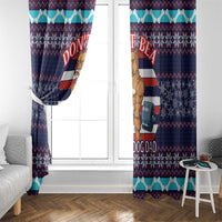 Don't Be A Normal Dog Dad Christmas Window Curtain Funny Xmas Holiday Patterns - Wonder Print Shop