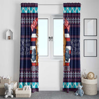 Don't Be A Normal Dog Dad Christmas Window Curtain Funny Xmas Holiday Patterns - Wonder Print Shop